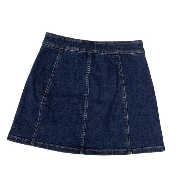 Madewell Stretch Denim A-Line Mini Skirt Button-Front Edition - Picture 8 of 10